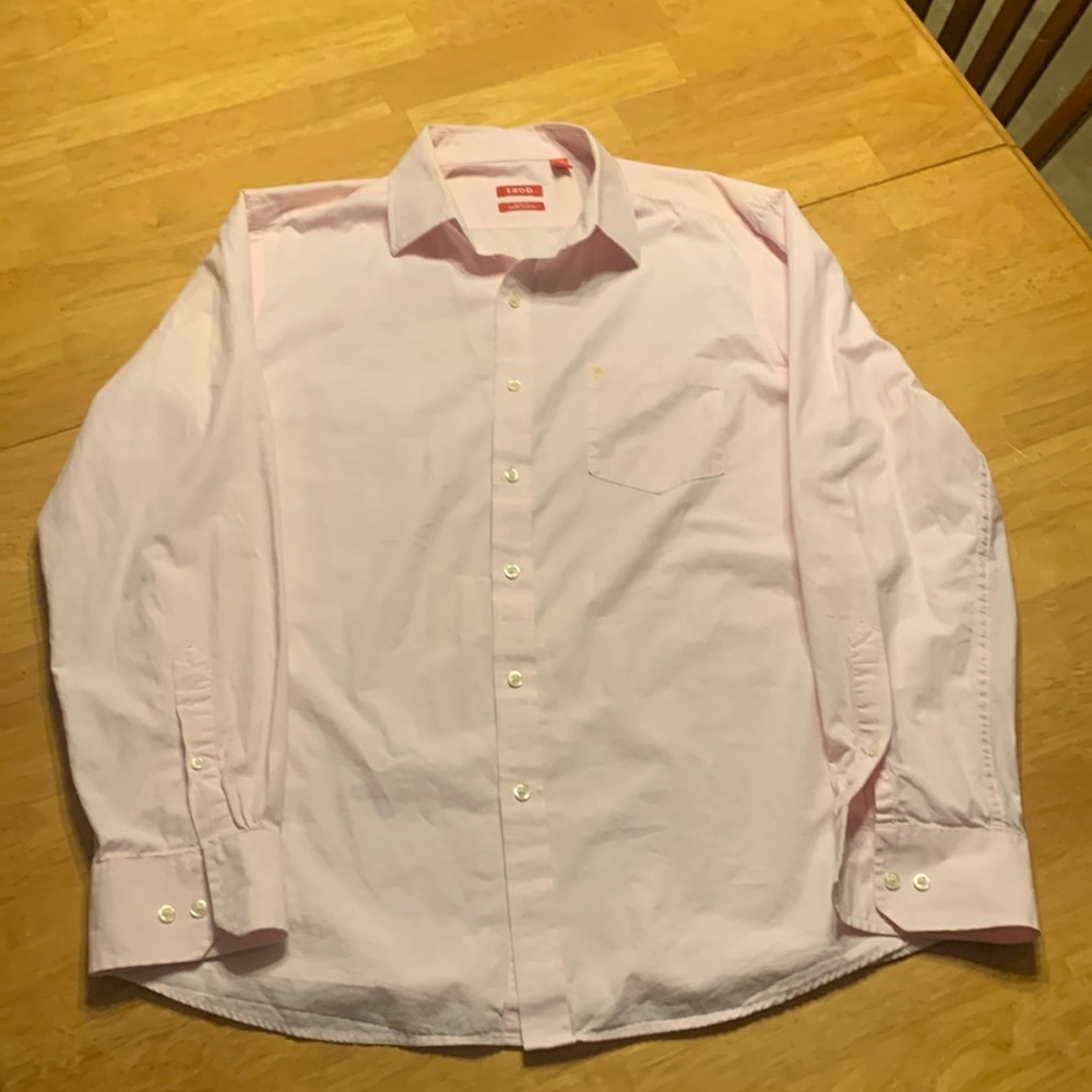 Izod pink dress shirt. Large slim